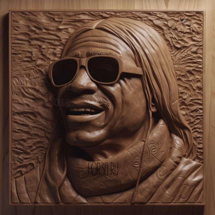 Stevie Wonder 2 stl model for CNC